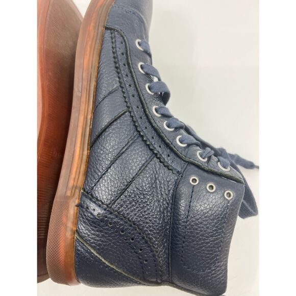 Bed Stu Brentwood Mens 8.5 M EU 41.5 Navy Blue Leather Hi-Top Sneakers main image 8